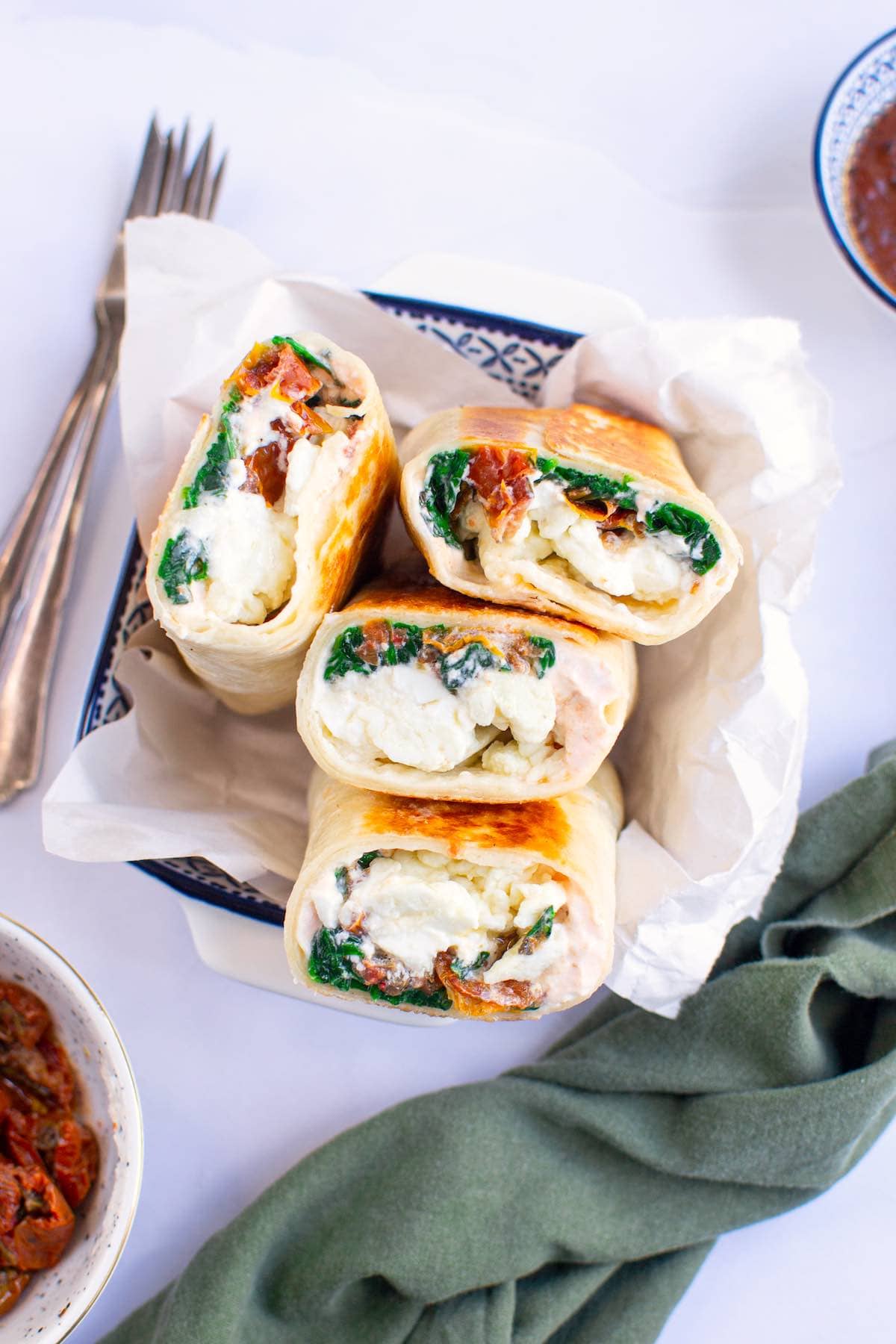 spinach feta wrap.